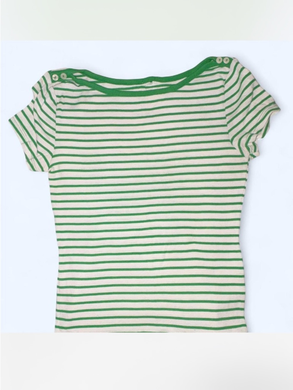 Old Navy Green and white Striped Top